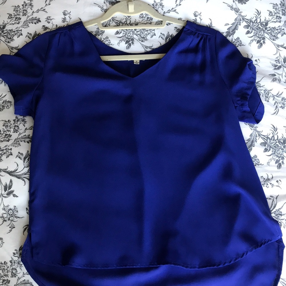 Lily White Royal Blue Blouse Small